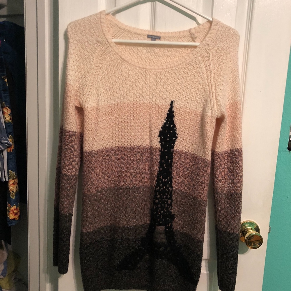 sweater/dress ombre long sleeves